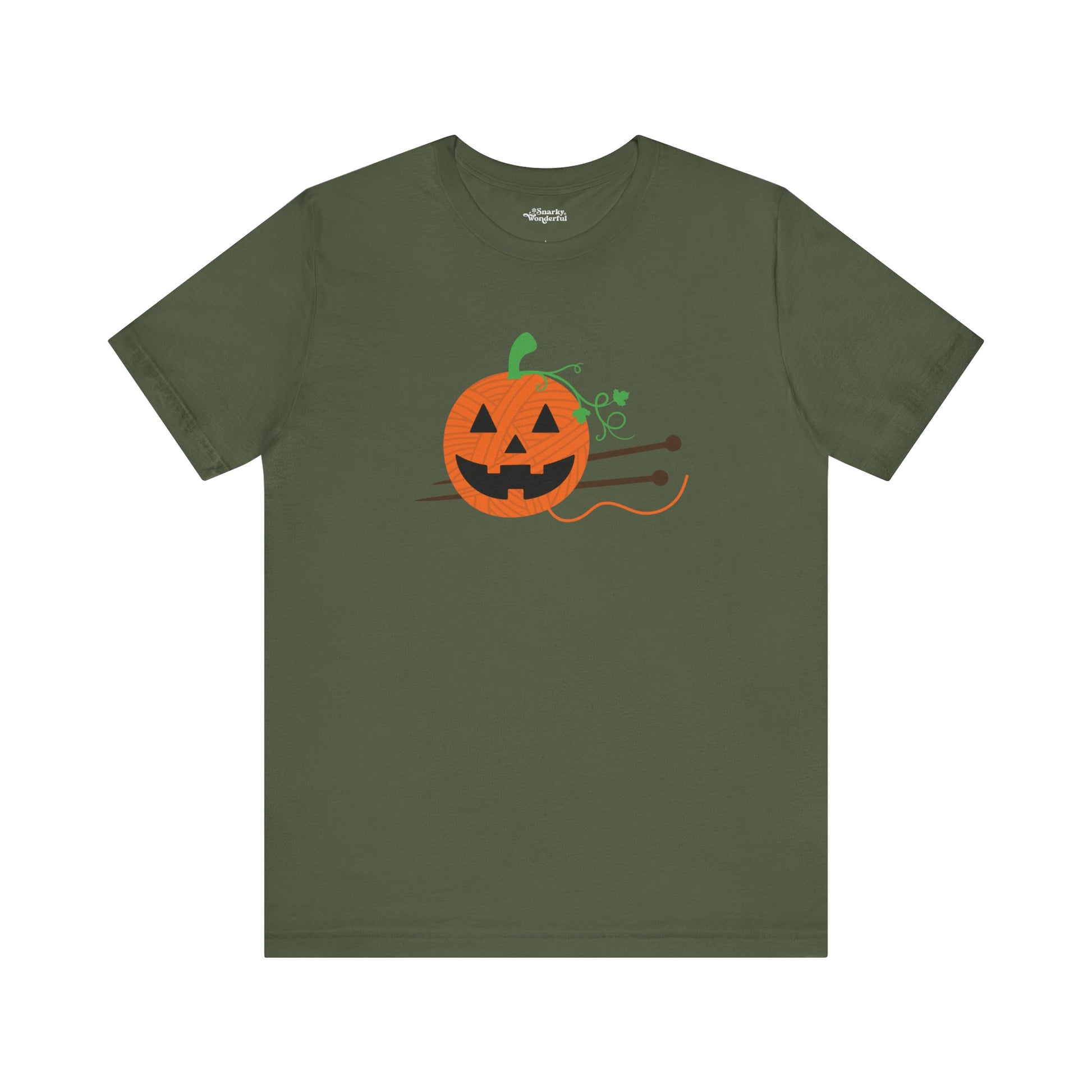 Jack-o'-Lantern Yarn Knitting T-Shirt - Snarky Wonderful - 9