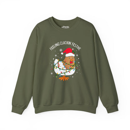 Feeling Cluckin' Festive Christmas Sweatshirt