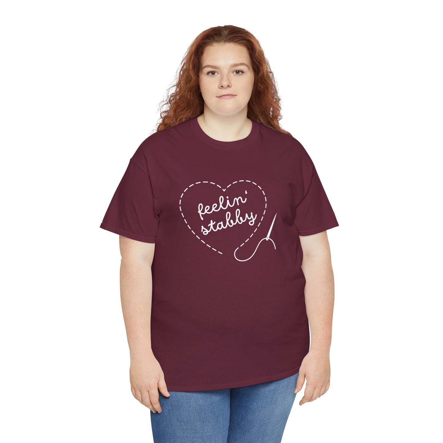 Feelin' Stabby Needlework Humor Essential Tee