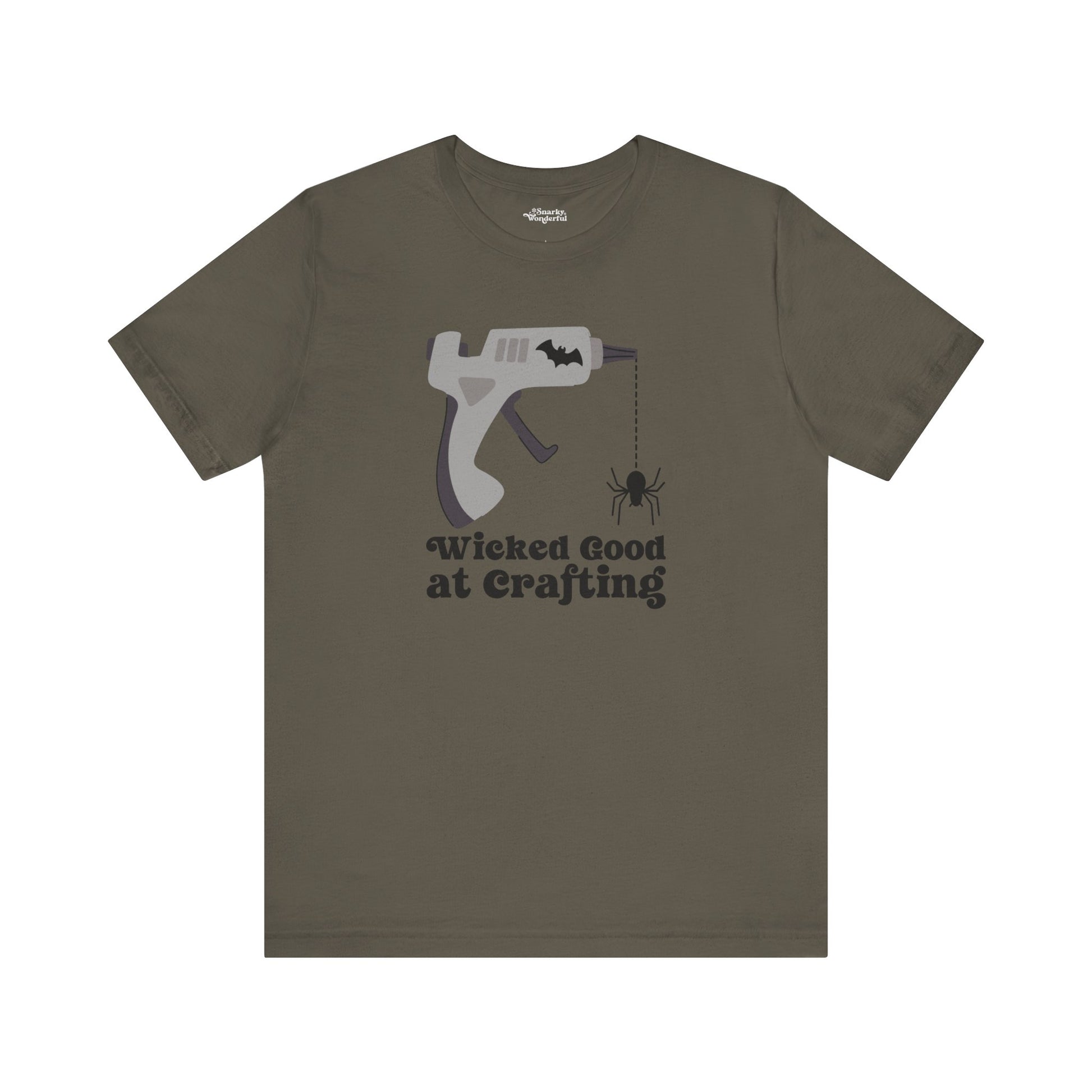 Wicked Good at Crafting Halloween Glue Gun T-Shirt - Snarky Wonderful - 4