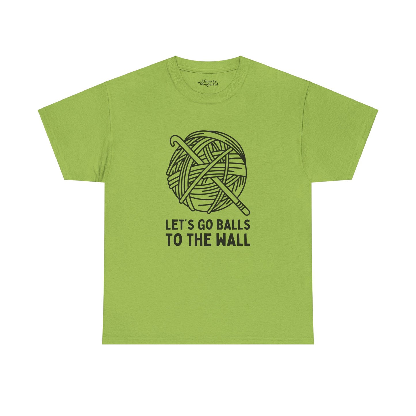 Let's Go Balls to the Wall Crochet Essential Tee