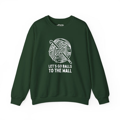 Let's Go Balls to the Wall Crochet Sweatshirt - Snarky Wonderful - 12