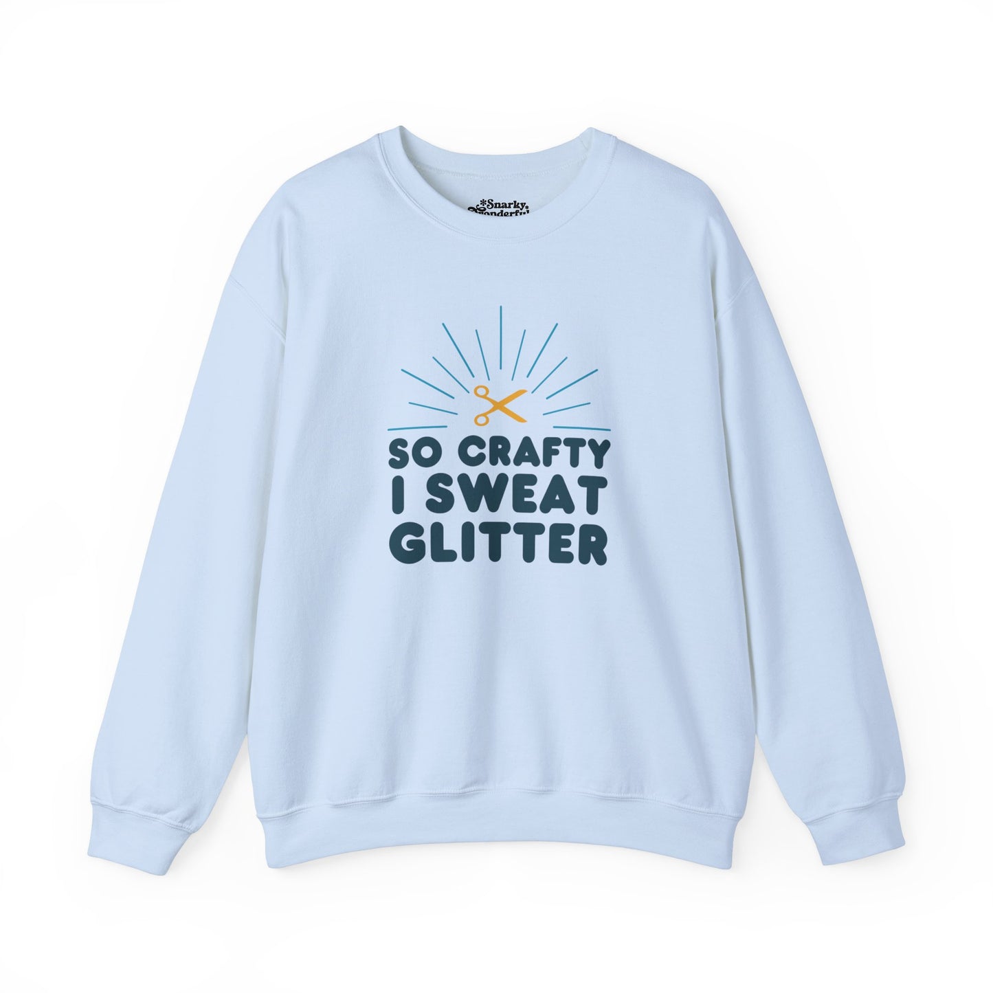 So Crafty I Sweat Glitter Sweatshirt - Snarky Wonderful - 1