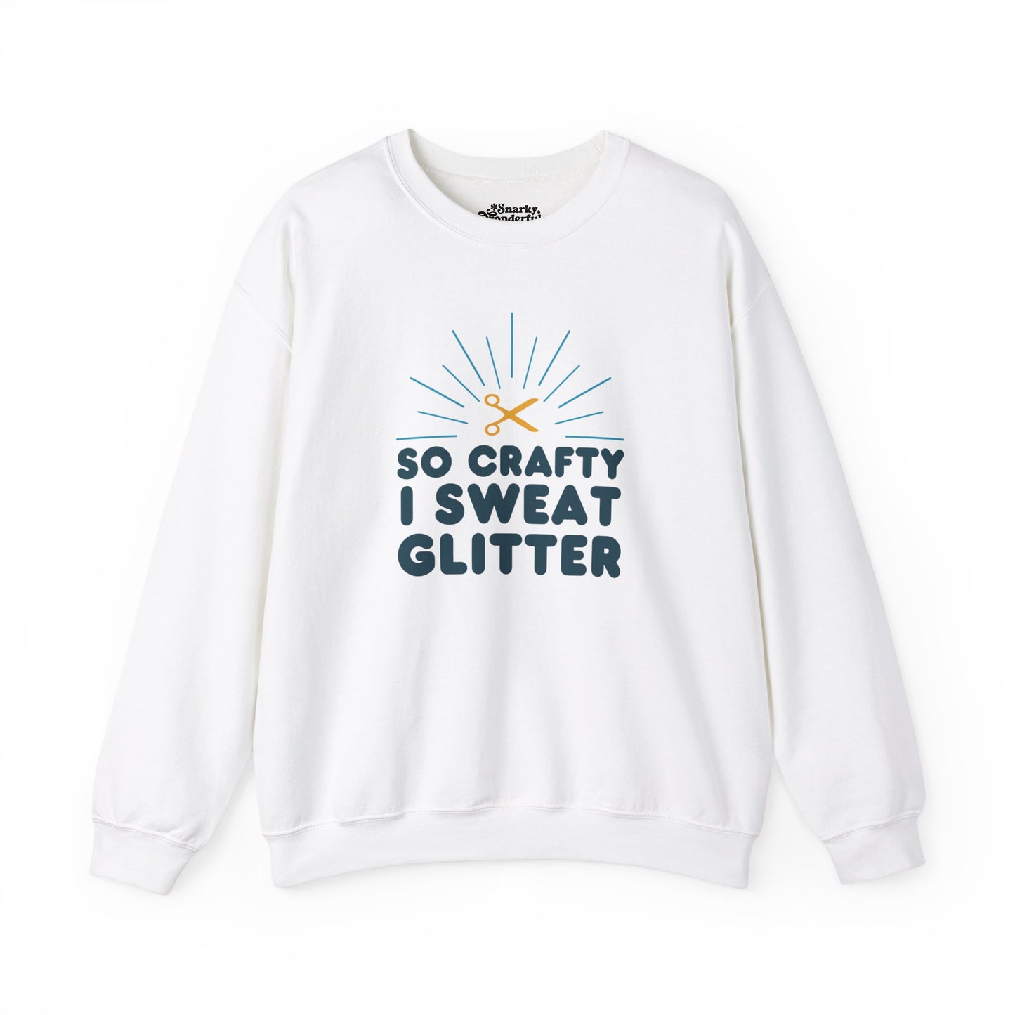 So Crafty I Sweat Glitter Sweatshirt - Snarky Wonderful - 4