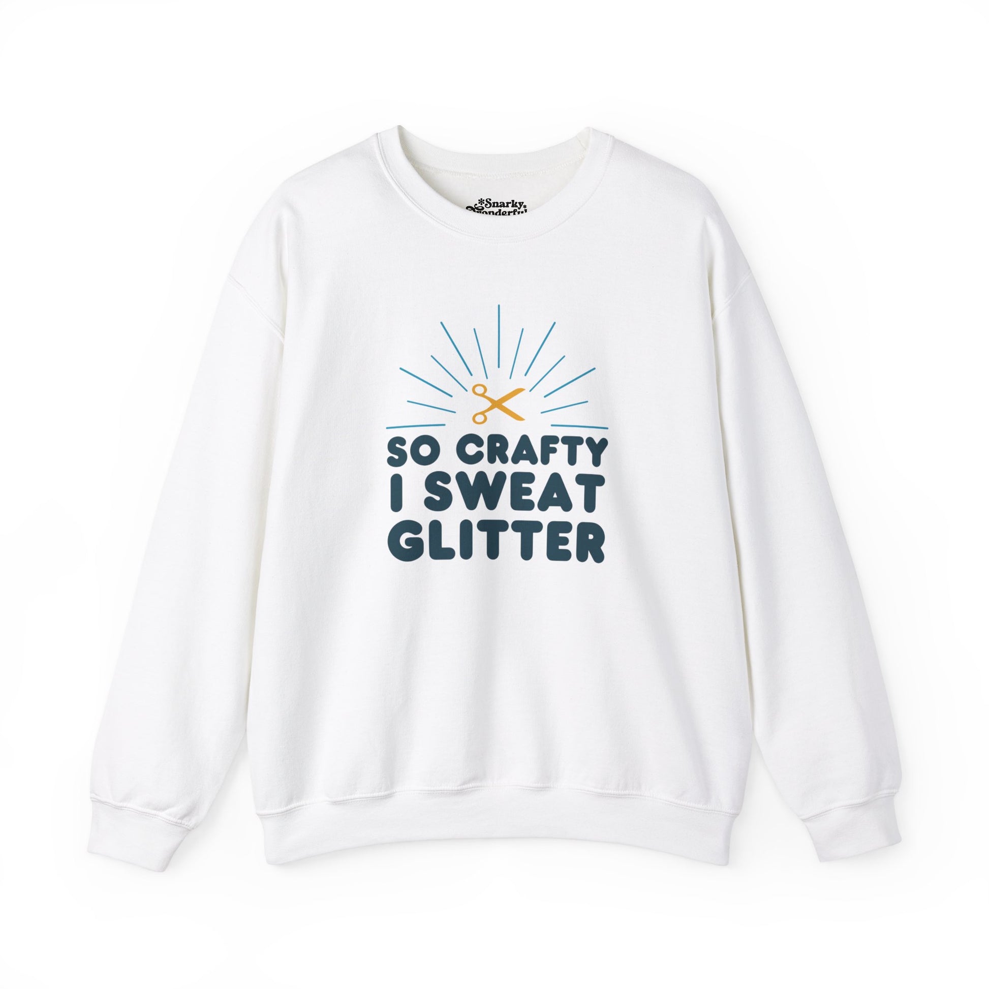 So Crafty I Sweat Glitter Sweatshirt - Snarky Wonderful - 4