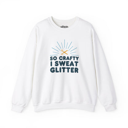 So Crafty I Sweat Glitter Sweatshirt - Snarky Wonderful - 4