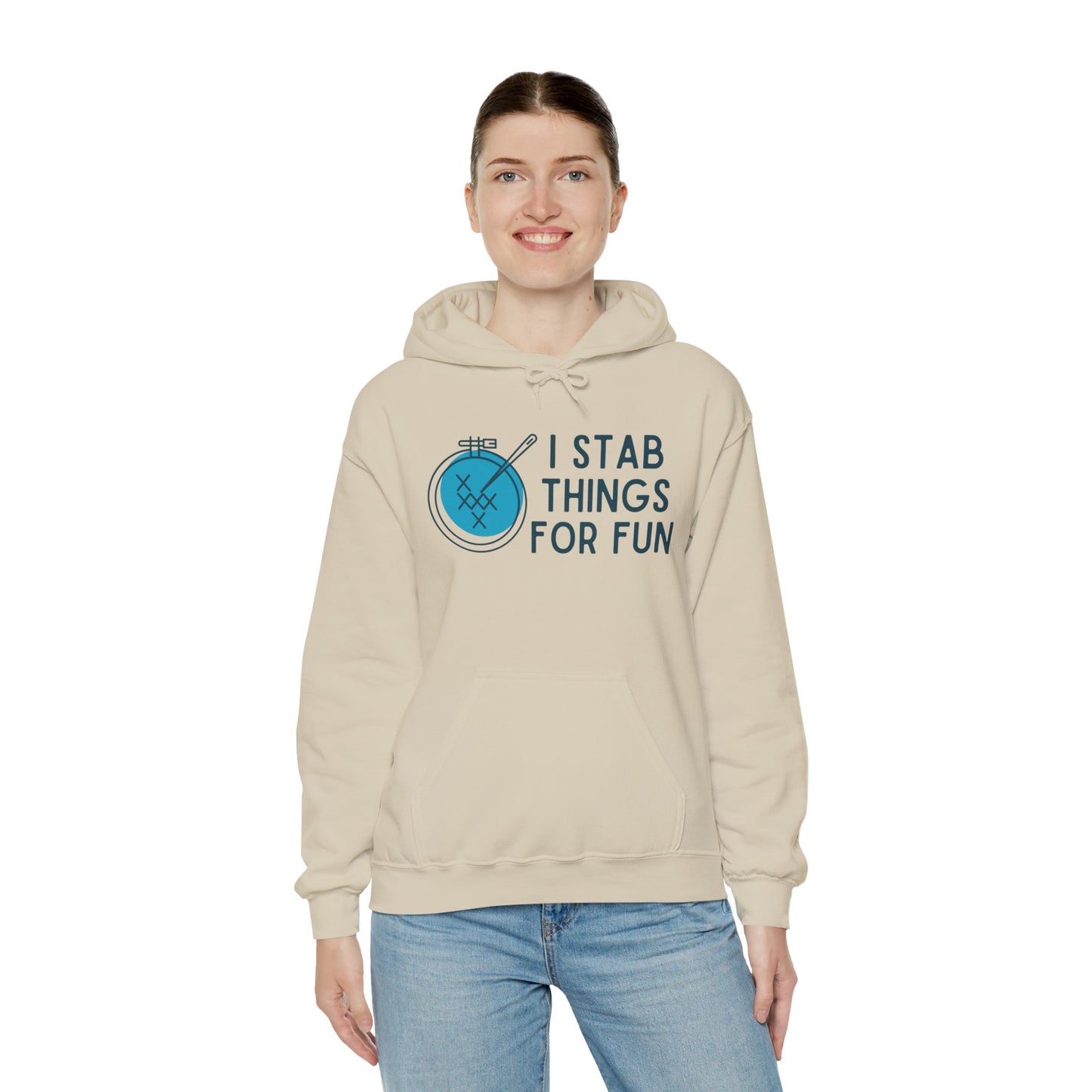 I Stab Things for Fun Embroidery Crafts Hoodie