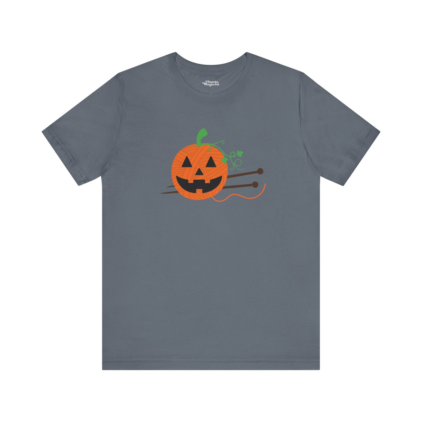 Jack-o'-Lantern Yarn Knitting T-Shirt - Snarky Wonderful - 7