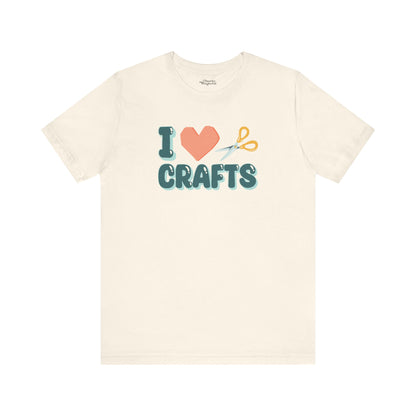 Crafty Love: Heart & Scissors T-Shirt - Snarky Wonderful - 3