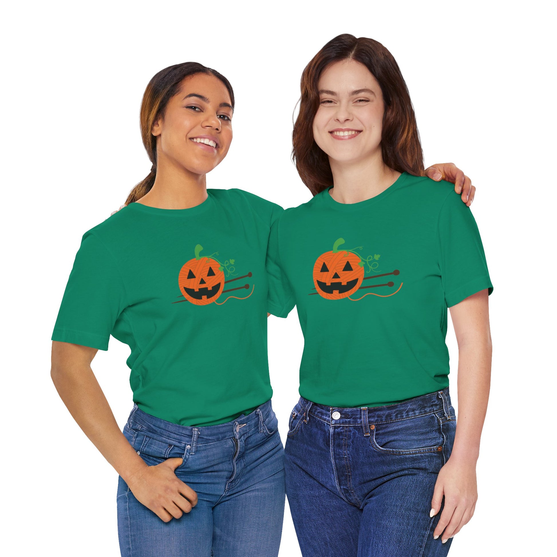 Jack-o'-Lantern Yarn Knitting T-Shirt - Snarky Wonderful - 2