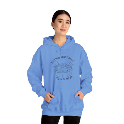 Knitting Takes Balls (Lots of Them) Hoodie