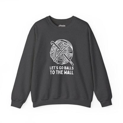 Let's Go Balls to the Wall Crochet Sweatshirt - Snarky Wonderful - 3