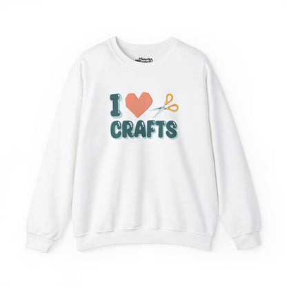 Crafty Love: Heart & Scissors Sweatshirt - Snarky Wonderful - 1