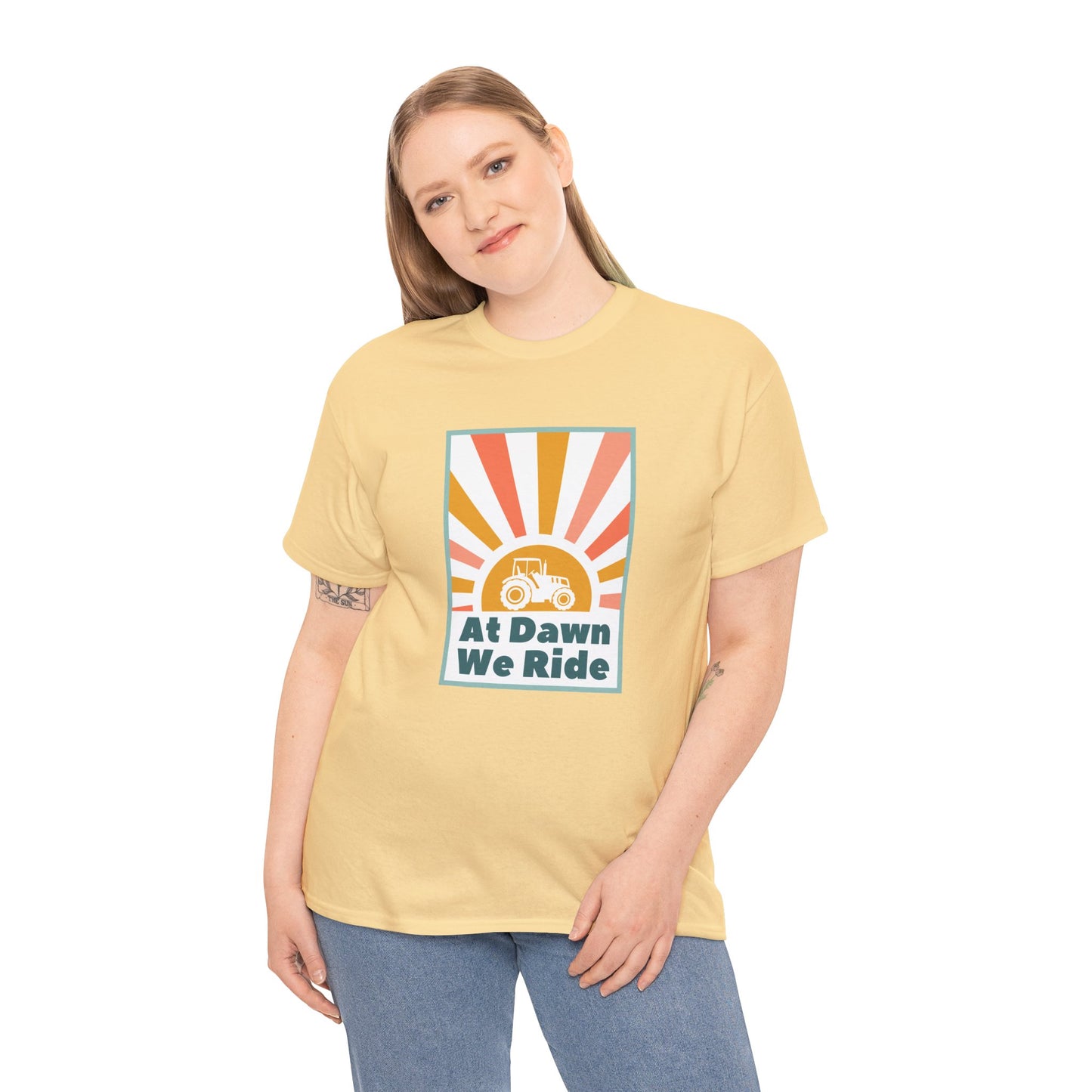 At Dawn We Ride Tractor Essential Tee