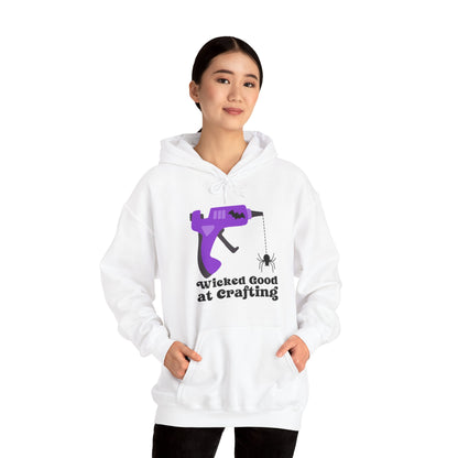 Wicked Good at Crafting Halloween Glue Gun Hoodie - Snarky Wonderful - 3