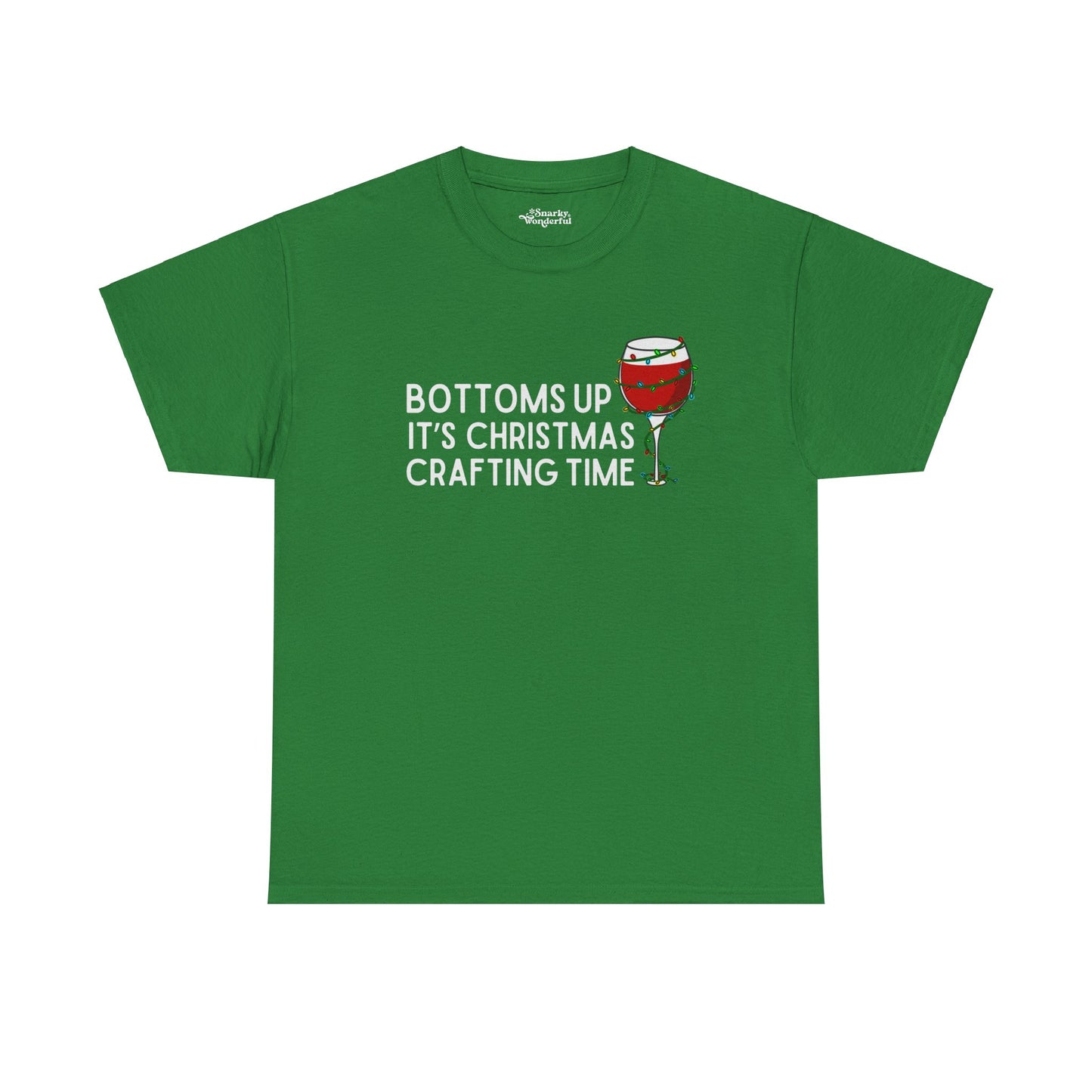 Bottoms Up It's Christmas Crafting Time Essential Tee