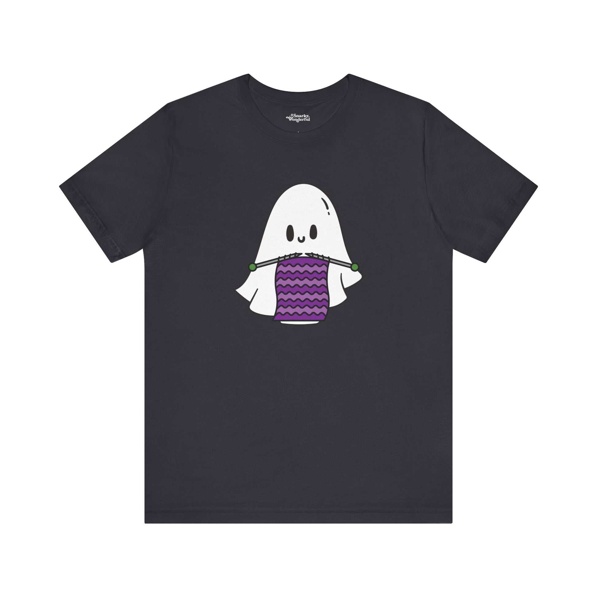 Knitting Ghost Halloween T-Shirt - Snarky Wonderful - 4