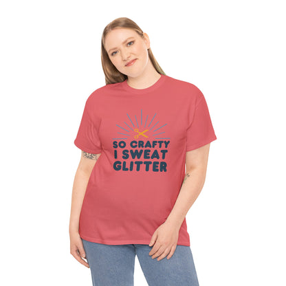 So Crafty I Sweat Glitter Essential Tee