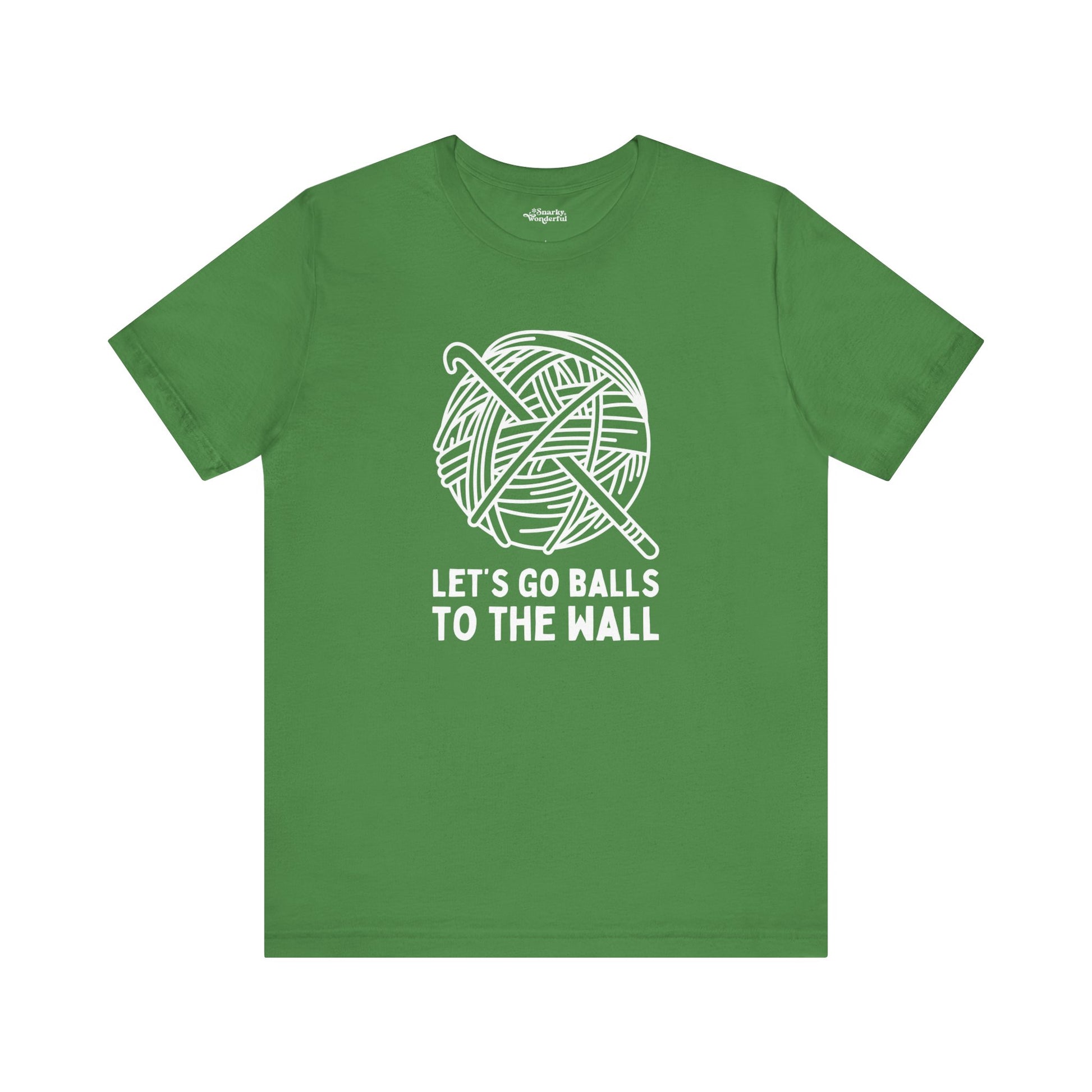 Let's Go Balls to the Wall Crochet T-Shirt - Snarky Wonderful - 10