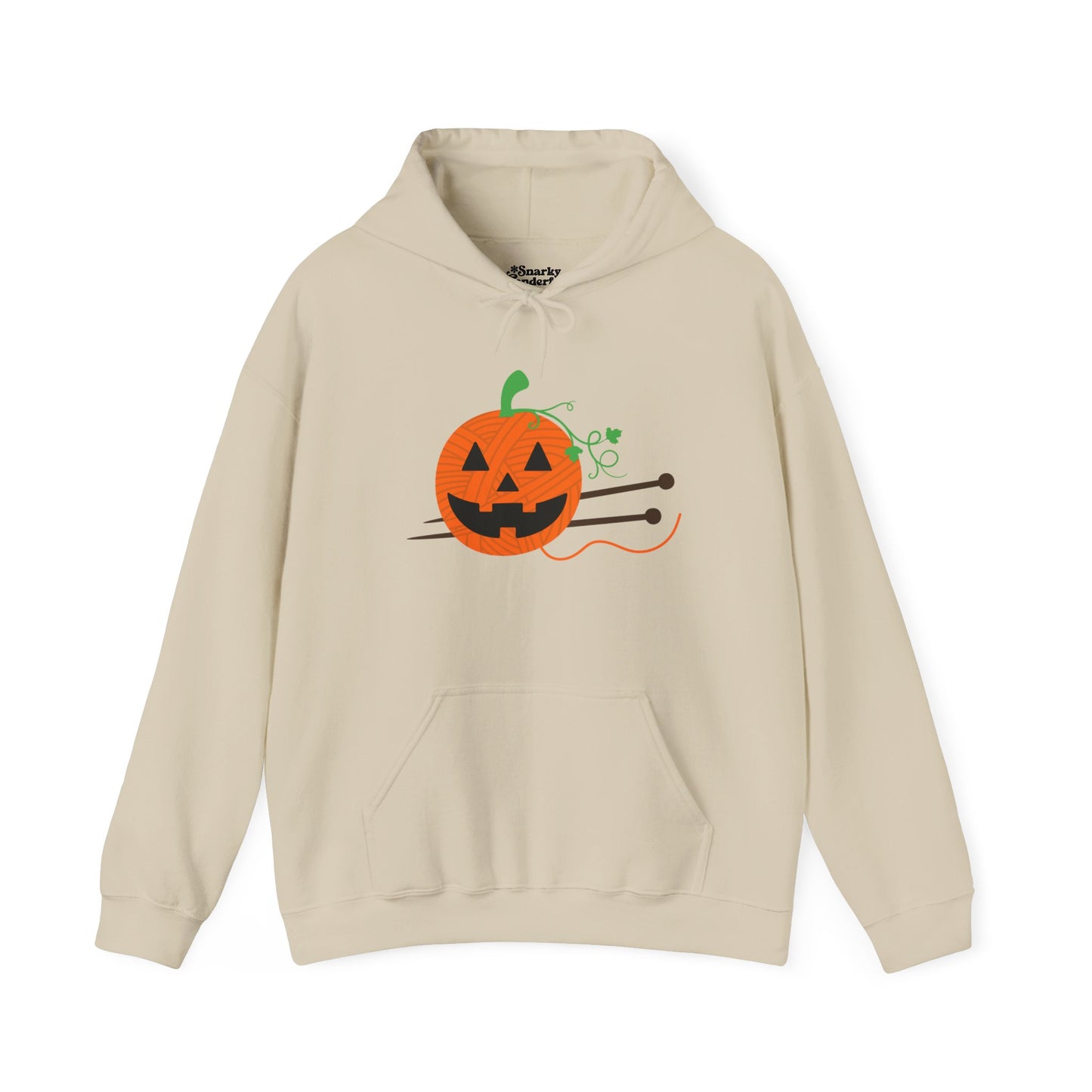 Jack-o'-Lantern Yarn Knitting Hoodie - Snarky Wonderful - 1