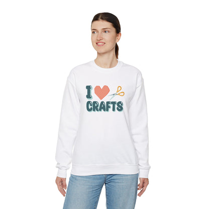 Crafty Love: Heart & Scissors Sweatshirt - Snarky Wonderful - 3