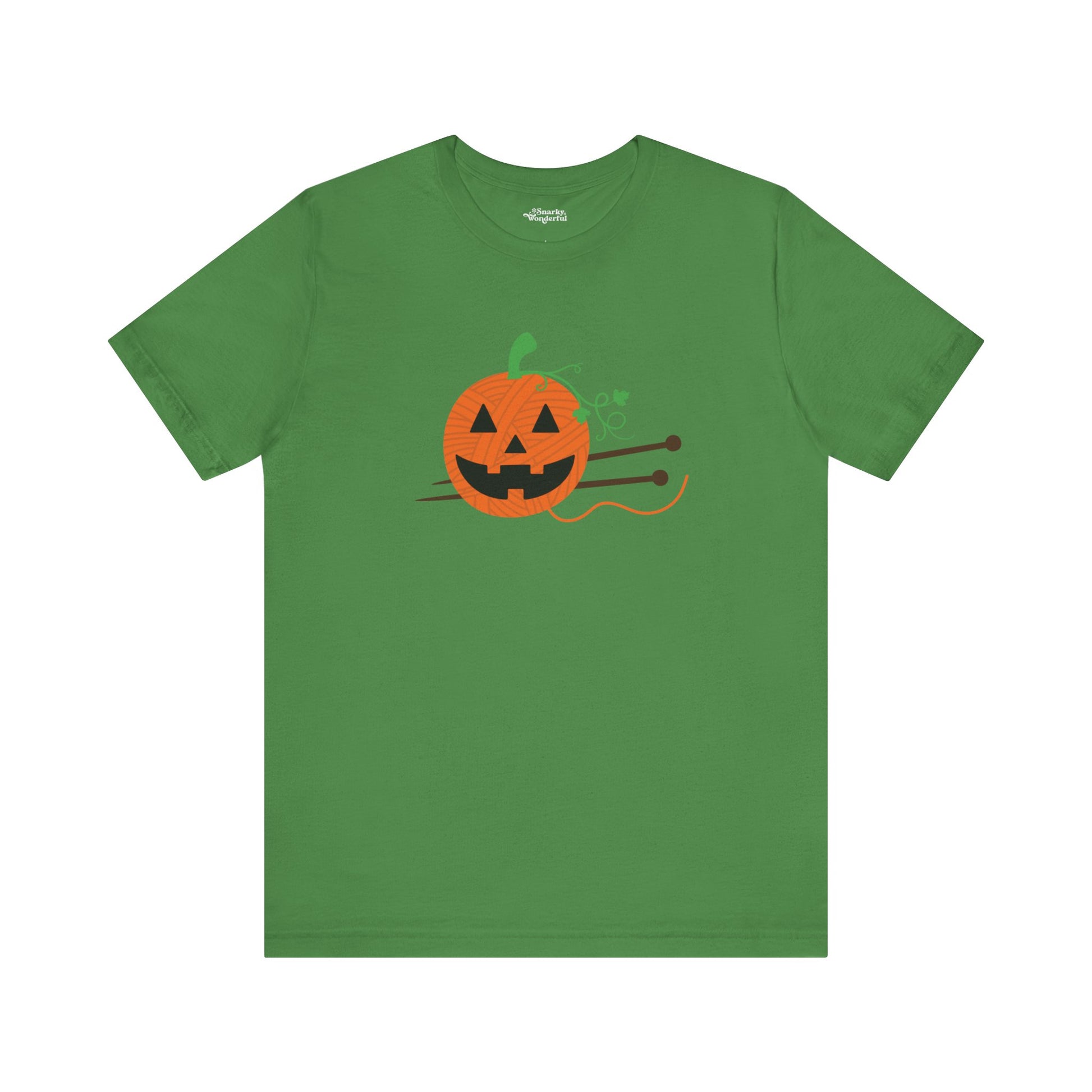 Jack-o'-Lantern Yarn Knitting T-Shirt - Snarky Wonderful - 4