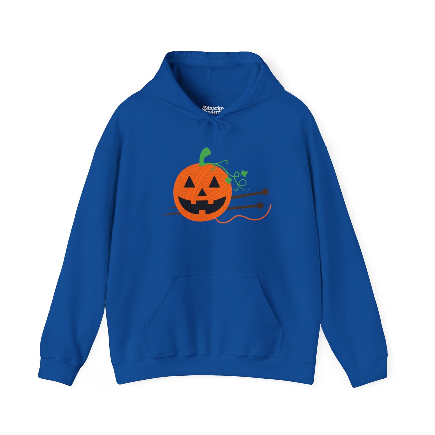 Jack-o'-Lantern Yarn Knitting Hoodie - Snarky Wonderful - 4